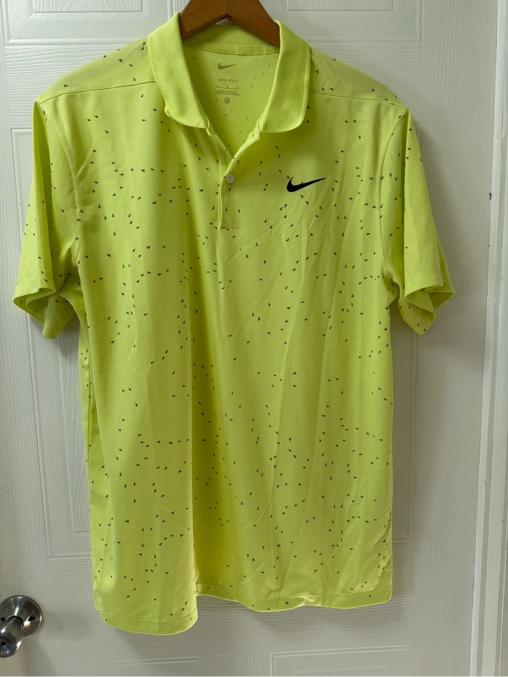 Nike Men’s Neon Lime Polo with Micro Black Fleck